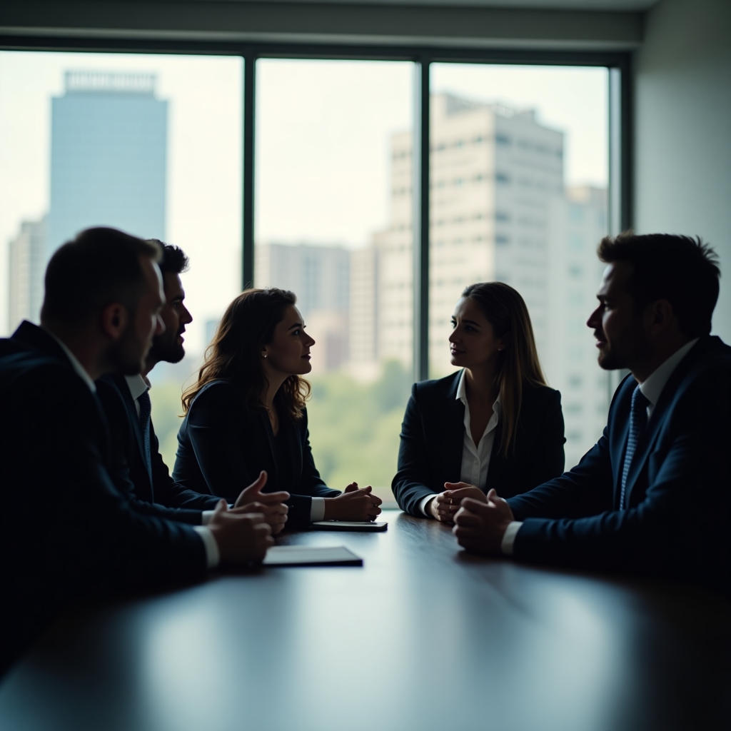 Профессиональная команда в современном офисе